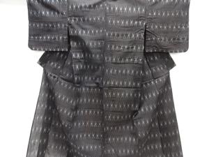 アンティーク　木綿本場久留米絣　抽象模様単衣着物